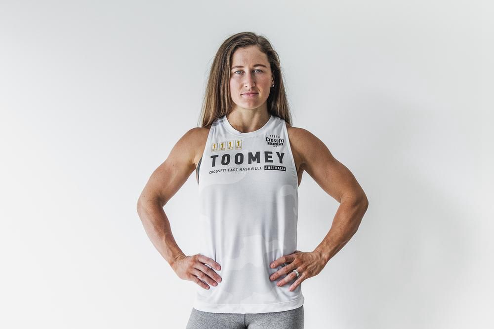 NOBULL Jerseys Ženske - Nobull Crossfit Games® 2021 Bijele Maskirne (904386-AGU)